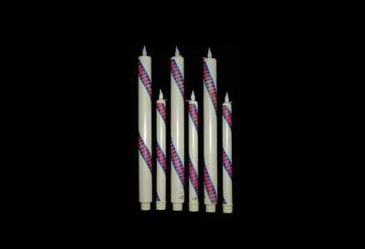 RA small 10&quot; LED candle with decoration