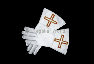 St Thomas of Acon White Kid Leather Gauntlets