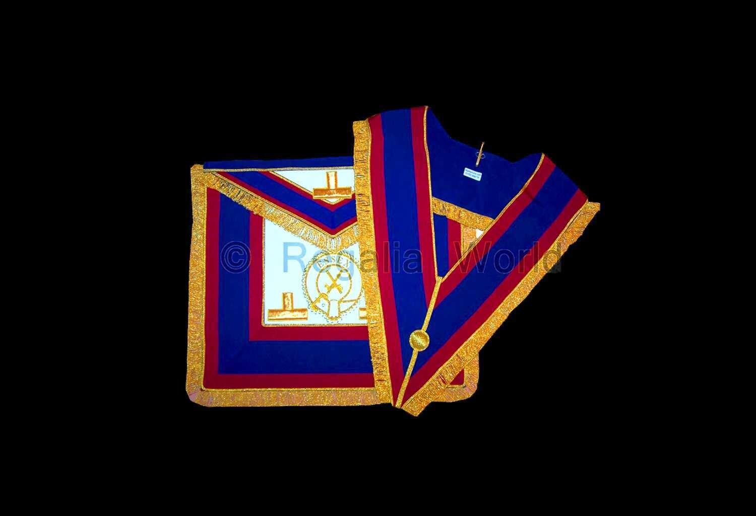 Mark Provincial Full Dress Apron and Collar - lambskin with badge
