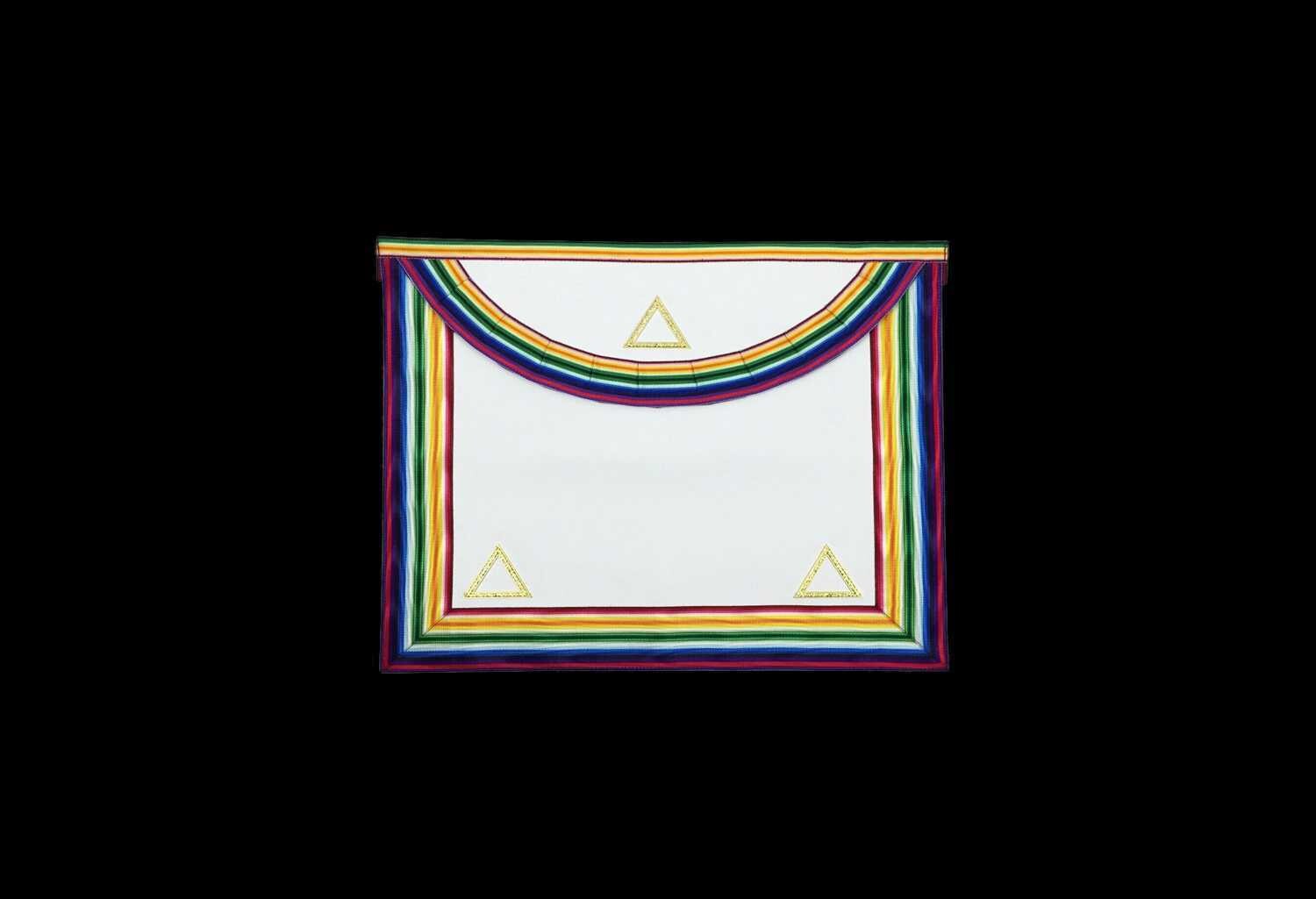 RAM Grand Officers Apron - lambskin  (Gold Triangles)