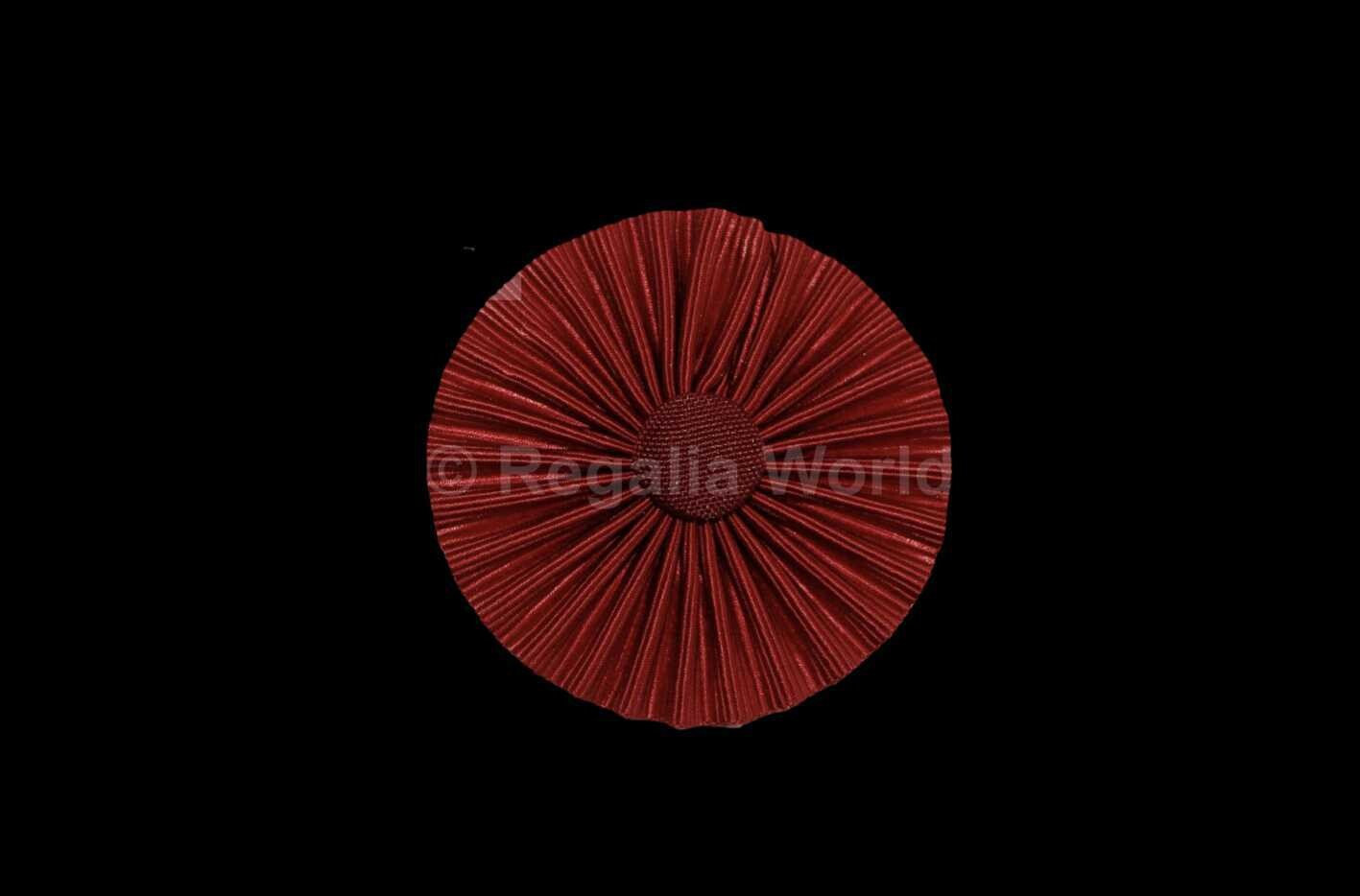 RSM District collarette 60mm diameter maroon rosette
