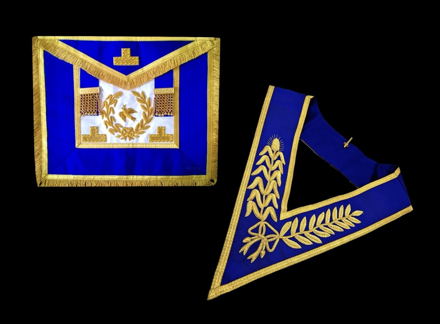 Craft Grand Rank Full Dress lambskin Apron and Collar (Made to Order)