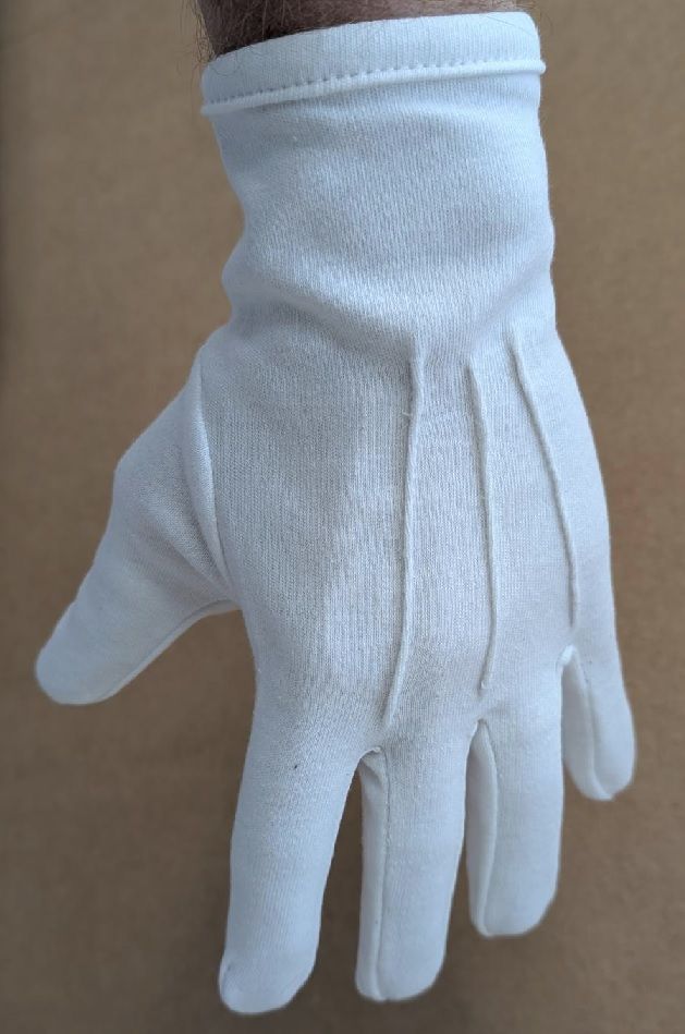 Plain White Cotton Gloves