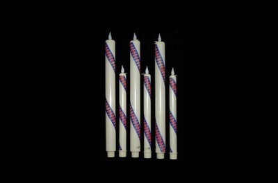 RA  large 430mm (17 inch) LED Single candle with decoration