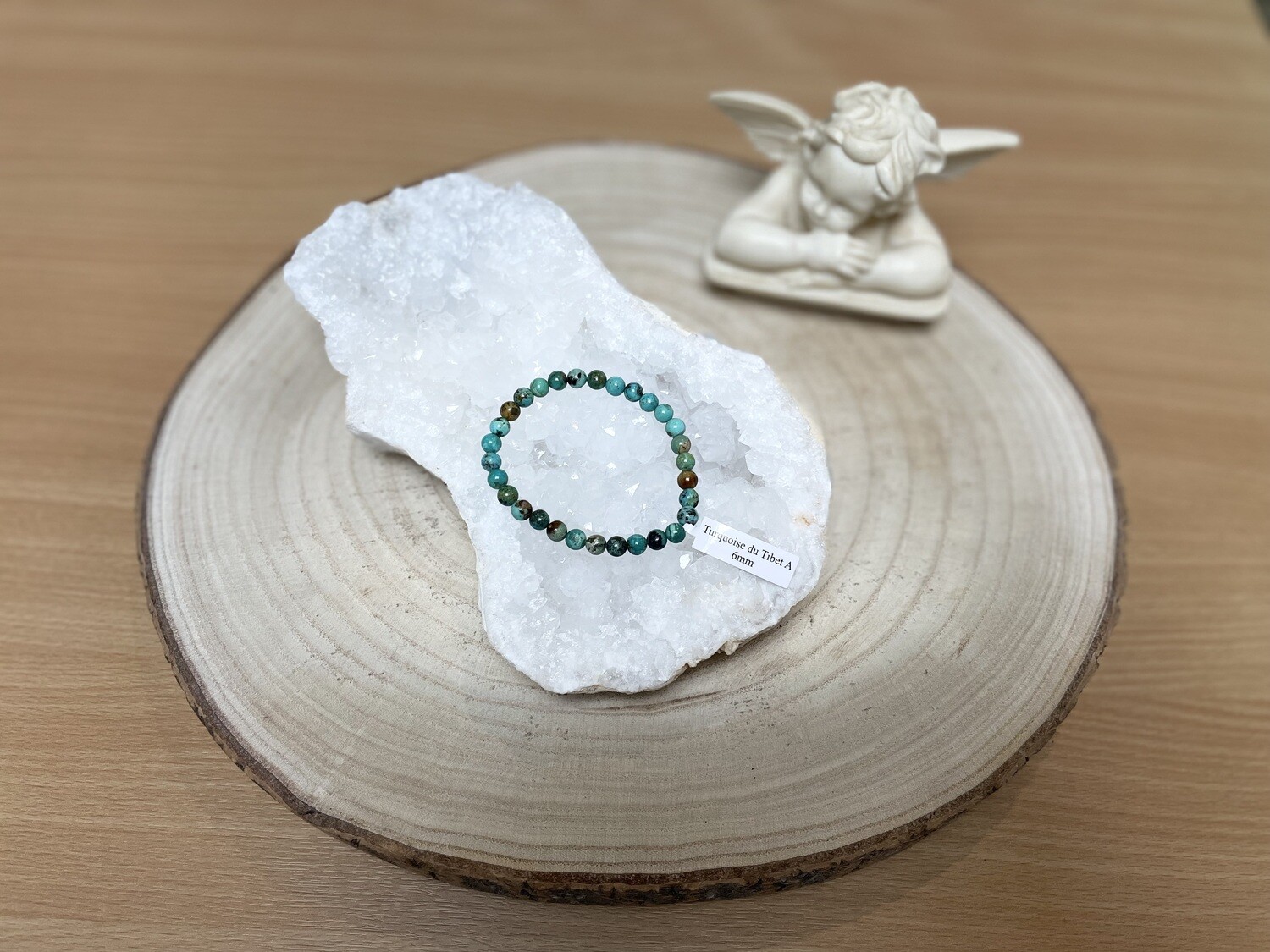 Bracelet Turquoise du Tibet A 6mm