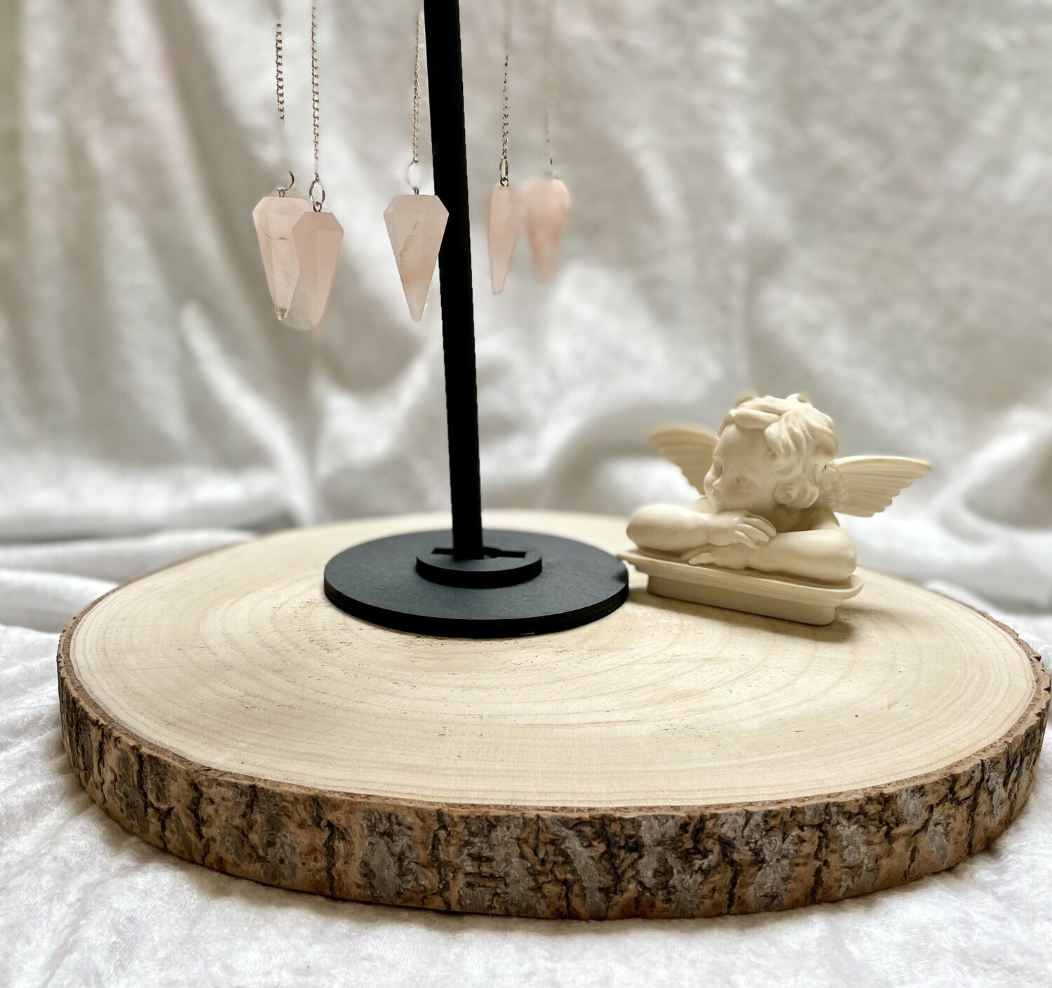 Pendule hexagonal Quartz Rose A