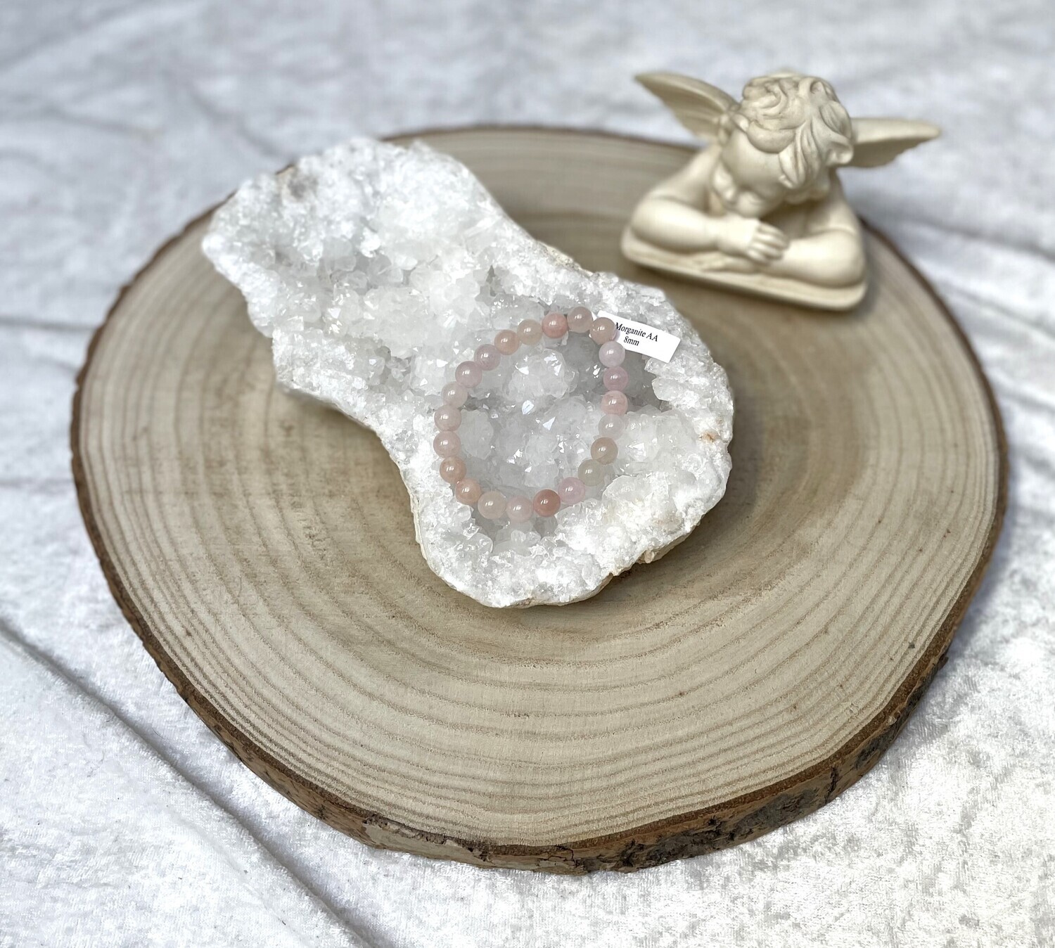 Bracelet Morganite AA 8mm
