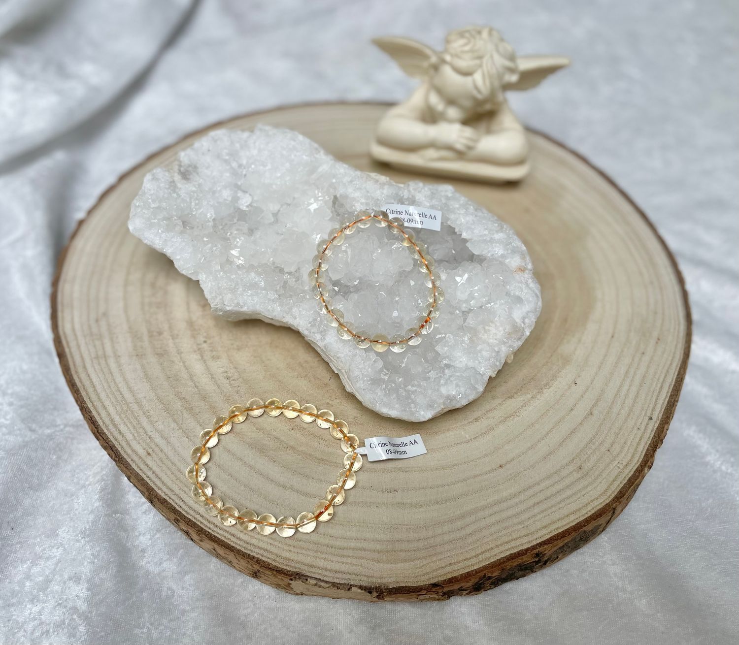 Bracelet Citrine Naturelle AA 8mm