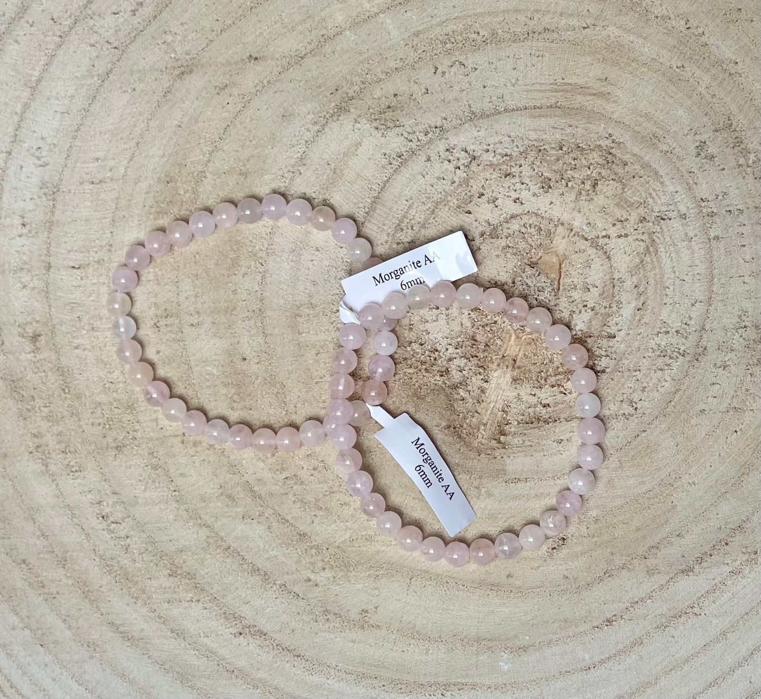 Bracelet Morganite AA 6mm