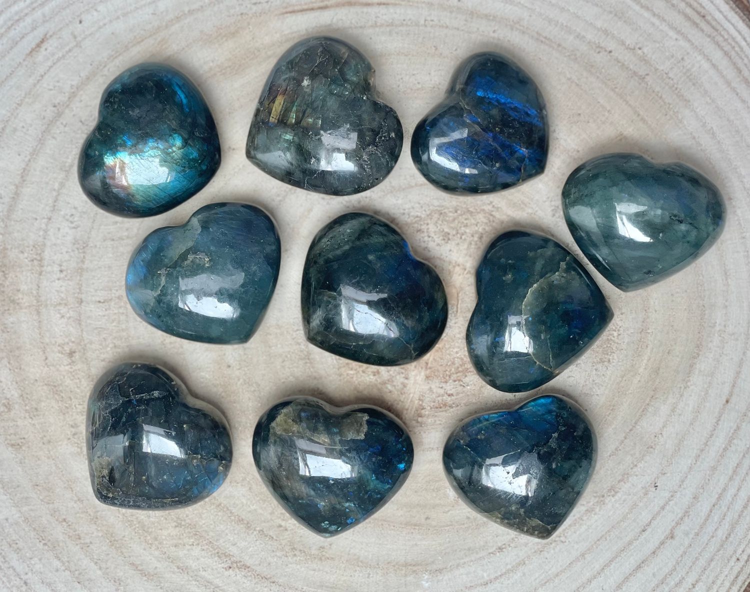 Galet Coeur Labradorite A+ 50/60mm