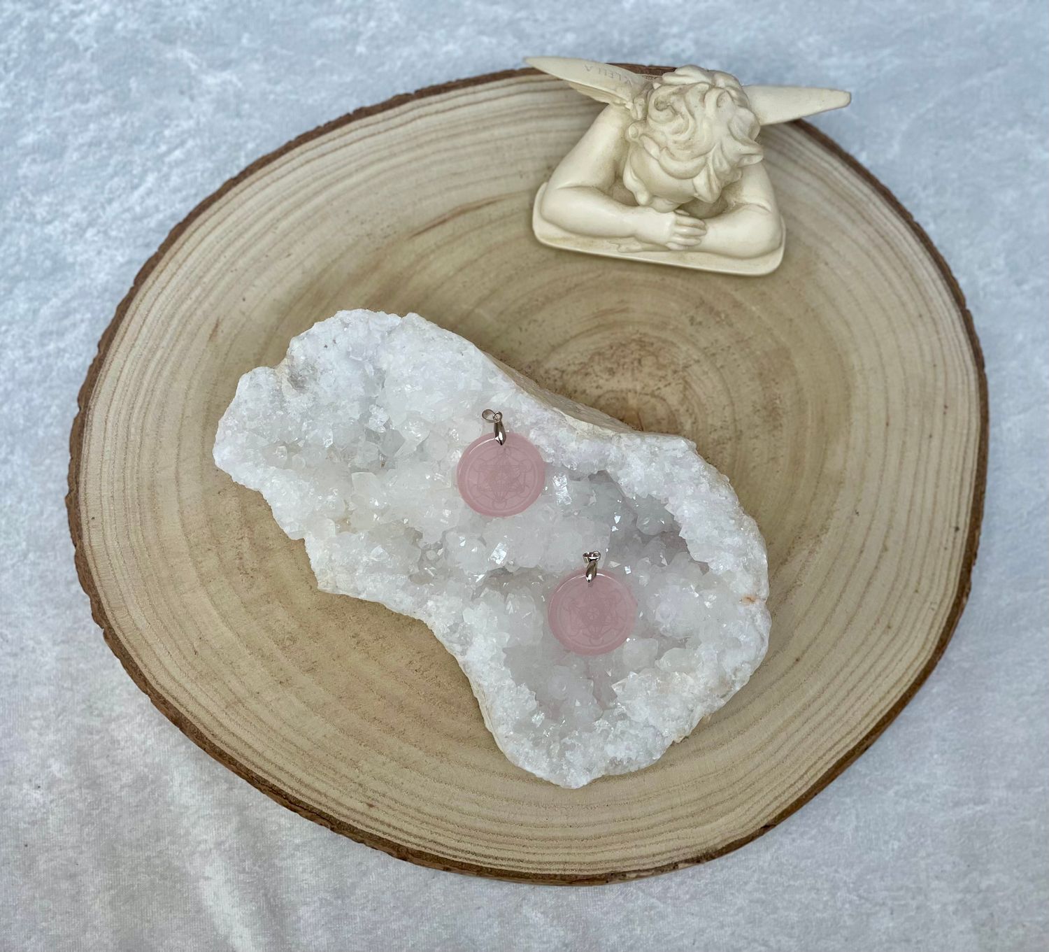 Pendentif Métatron Quartz Rose