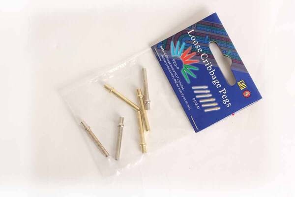Cribbage Pegs: Metal Silver &amp; Gold