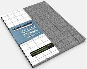 Gaming Paper: Cobblestone Singles 1&quot; Square Grid