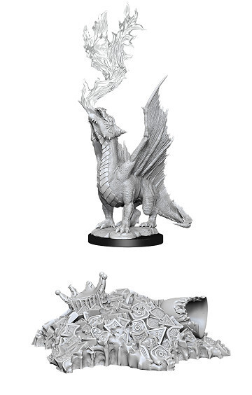 D&amp;D Nolzur&#39;s: Gold Dragon Wyrmling &amp; Small Treasure Pile
