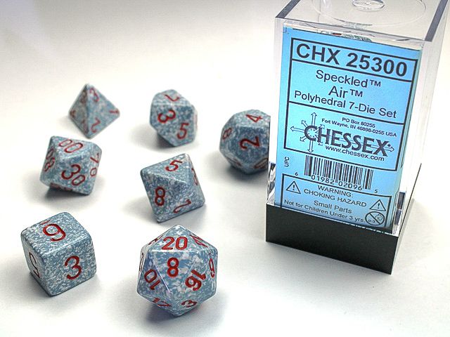 Speckled 7Pc Dice, Color: Air