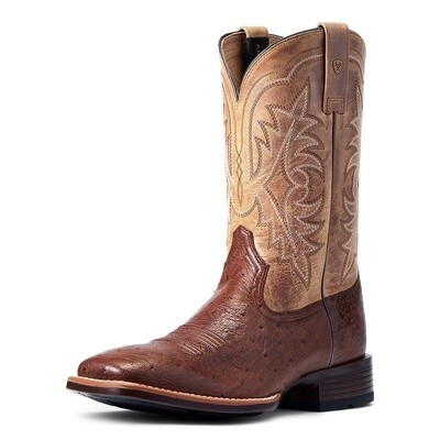 ARIAT NIGHT LIFE ULTRA - ANTIQUE TABAC SMOOTH QUILL. OSTRICH/SORREL BROWN