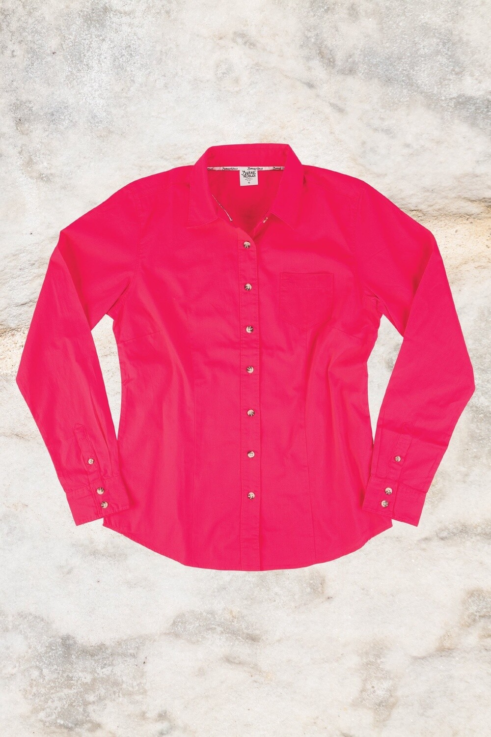 BURKE &amp; WILLS COLLINS SHIRT, Colour: HOT PINK, Size: 8