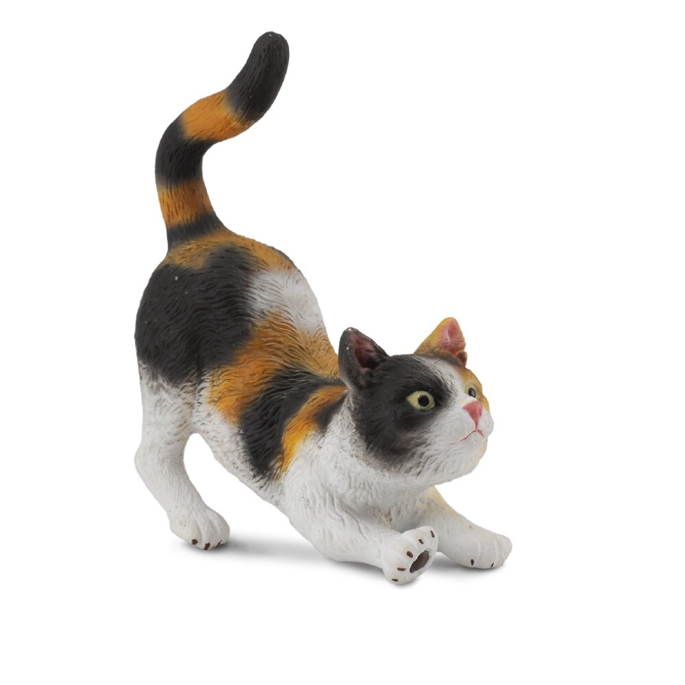 COLLECTA 3 COLOUR HOUSE CAT STRETCHING