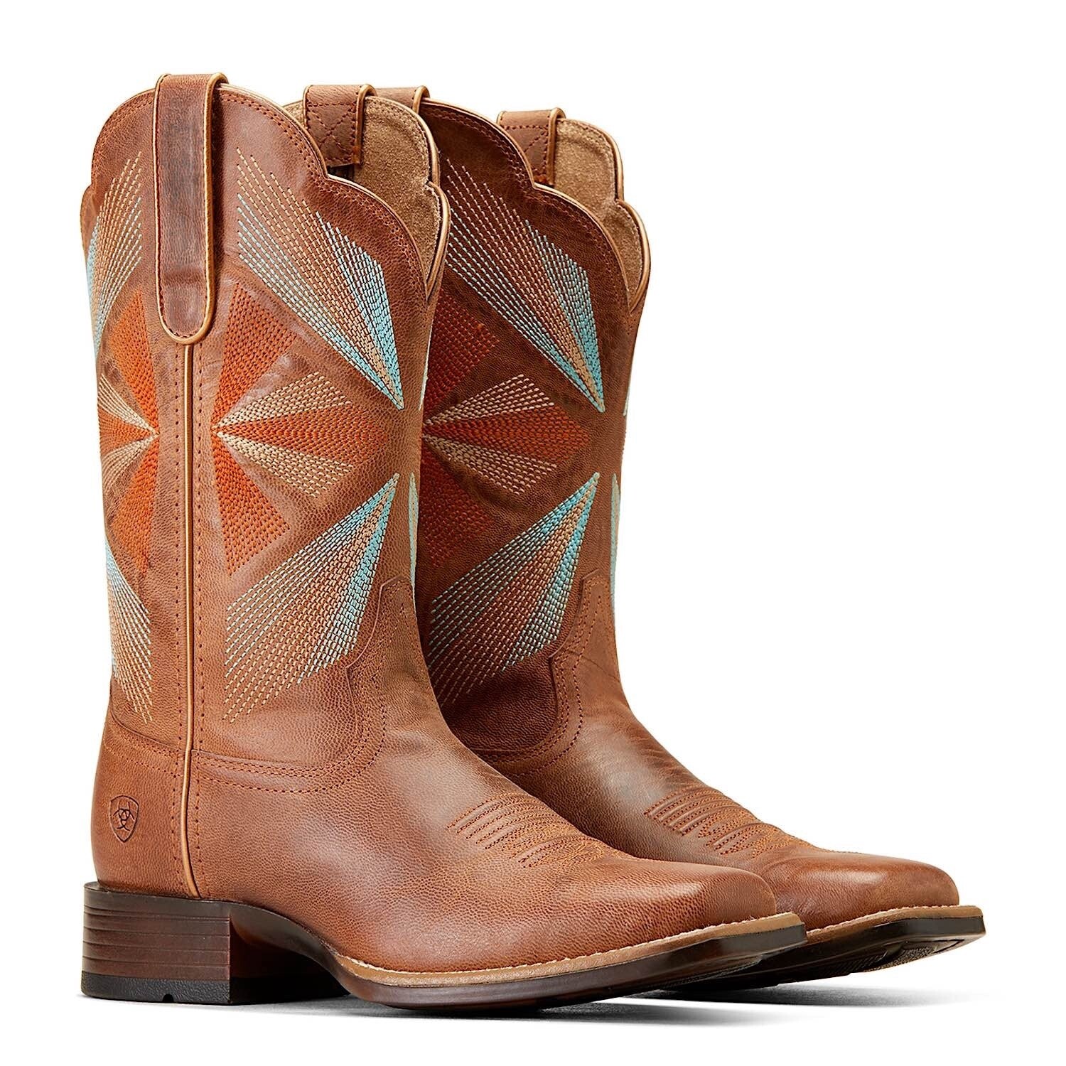 ARIAT WOMENS OAK GROVE MAPLE GLAZE BOOTS