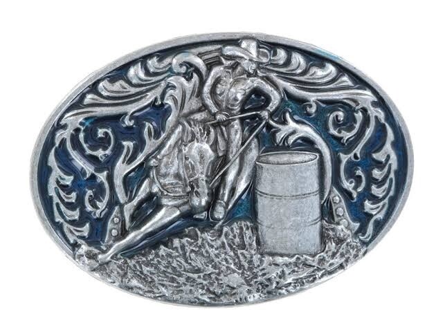 BRIGALOW BARREL RACER BUCKLE BLUE
