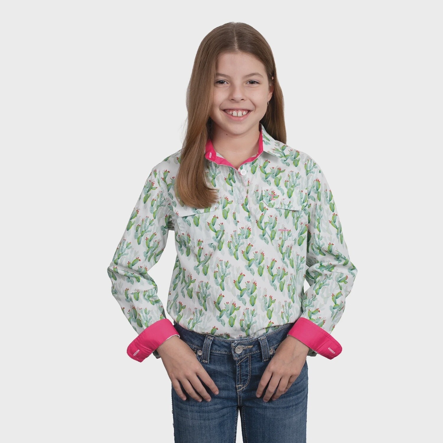 JUST COUNTRY GIRLS HARPER HALF BUTTON SHIRT