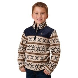 ROPER BOYS MICRO FLEECE PULLOVER., Size: XS