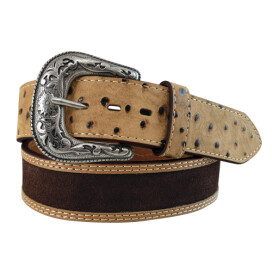ROPER MENS SAFARI OSTRICH BELT 8670500, Size: 32