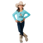 GIRLS 5 STAR COLLECTION LS TEE., Size: XS