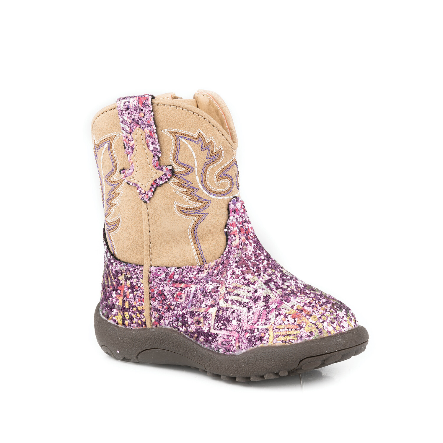 COWBABY SOUTHWEST GLITTER - PURPLE GLITTER/TAN