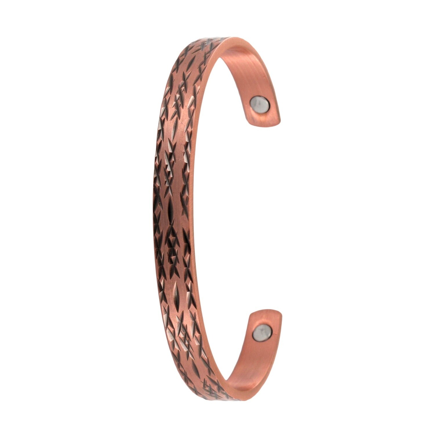 BARBED PATTERN COPPER BANGLE