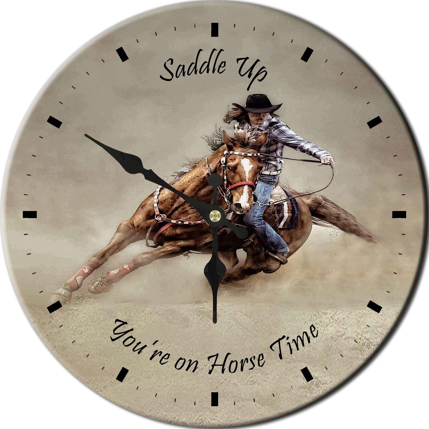 SADDLE UP METAL CLOCK