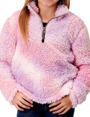 GIRLS FLEECE PULLOVER - PINK