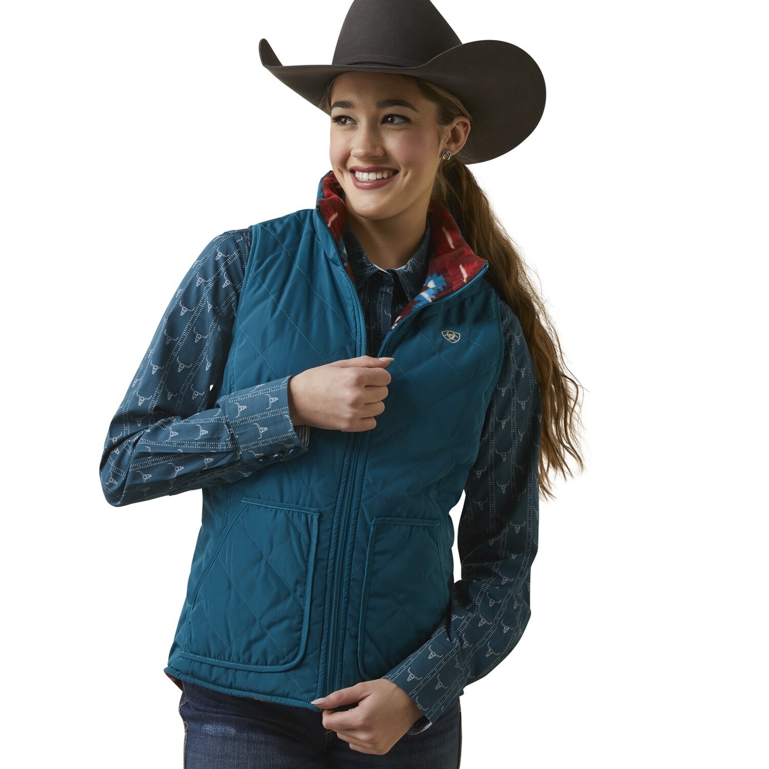 ARIAT WOMENS DILON DEEP LAGOON VEST