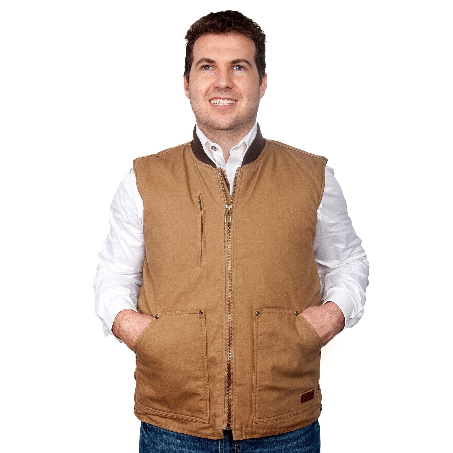 JUST COUNTRY MENS DIAMANTINA KHAKI VEST