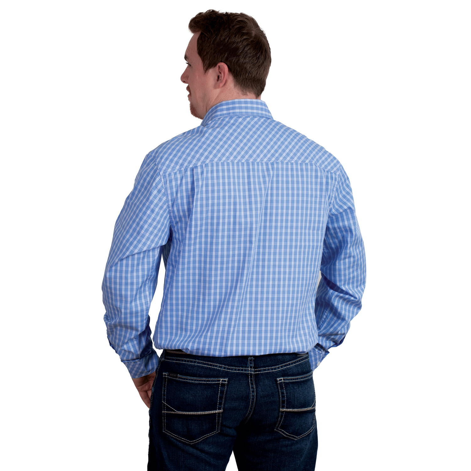 JUST COUNTRY MENS AUSTIN FULL BUTTON PRINT WORK SHIRT