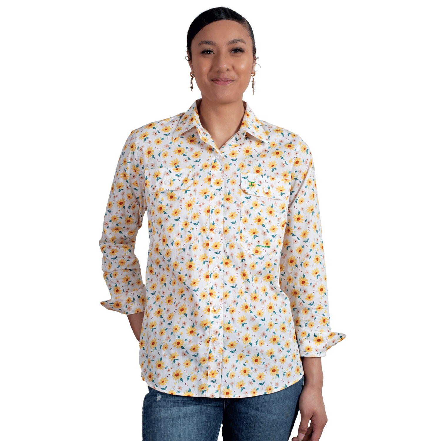 JUST COUNTRY WOMENS ABBEY WHITE MARIGOLD