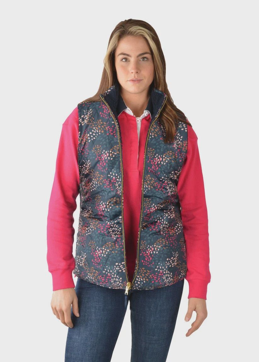 WOMENS JO REVERSIBLE FLEECE VEST NAVY