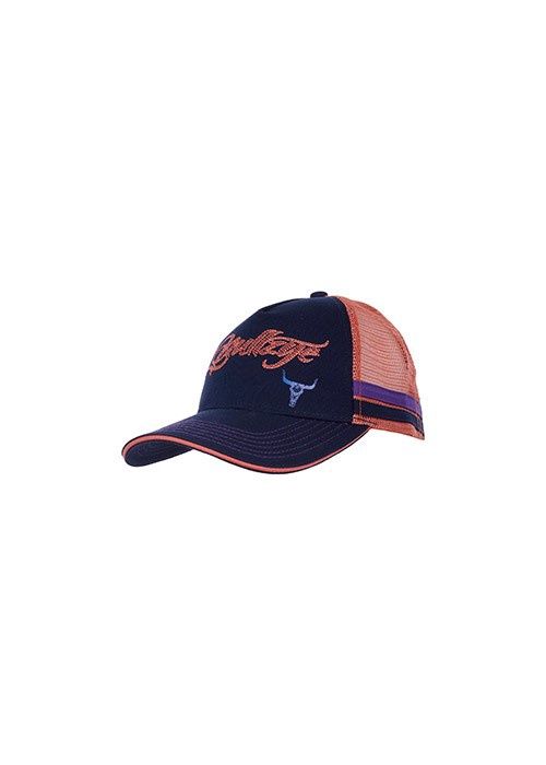 ARGYLE TRUCKER CAP, Colour: DARK NAVY/MELON