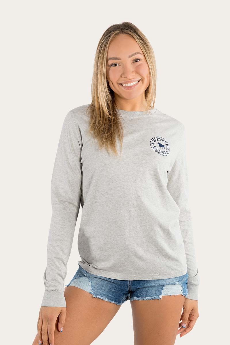 RINGERS WESTERN WOMENS SIGNATURE BULL LONG SLEEVE T-SHIRT