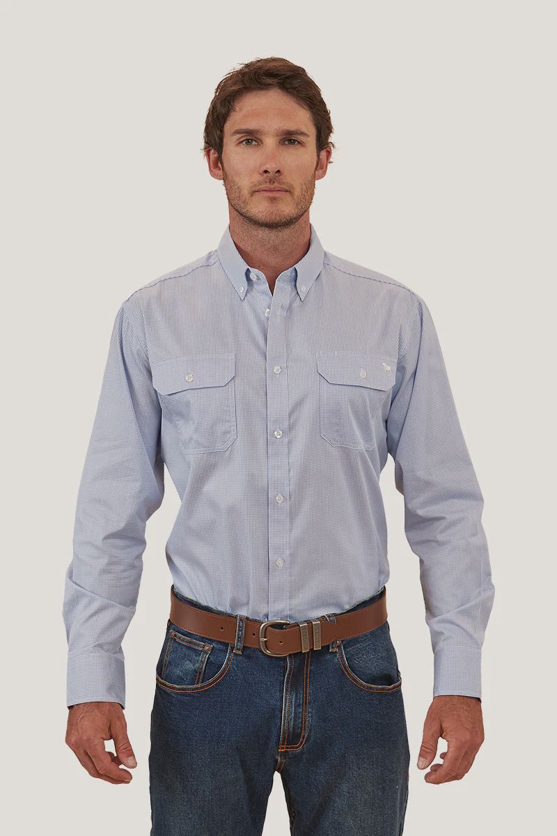 RINGERS WESTER WHYALLA MENS CHECK DRESS SHIRT