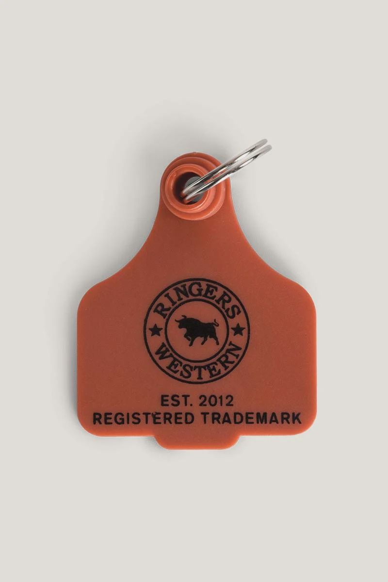 CATTLE TAG KEYRING