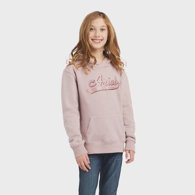 REAL GLITTER LOGO HOOD LIGHT PINK