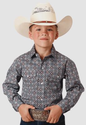 ROPER BOYS AMARILLO SHIRT GREY