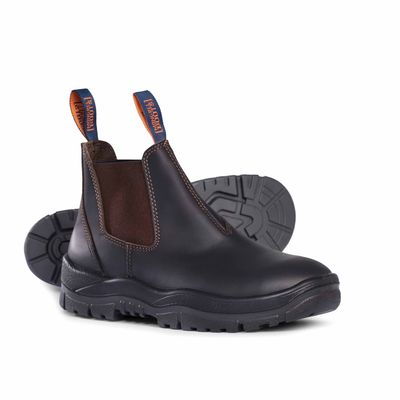 CLARET OIL KIP NON-SAFETY V-CUT ELASTIC SIDED BOOT1