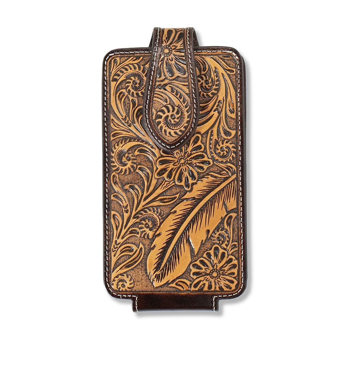ARIAT CELL CASE EMBOSSED FEATHER