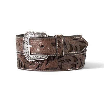 ARIAT WOMENS FLORAL EMBOSSED BUCKLE