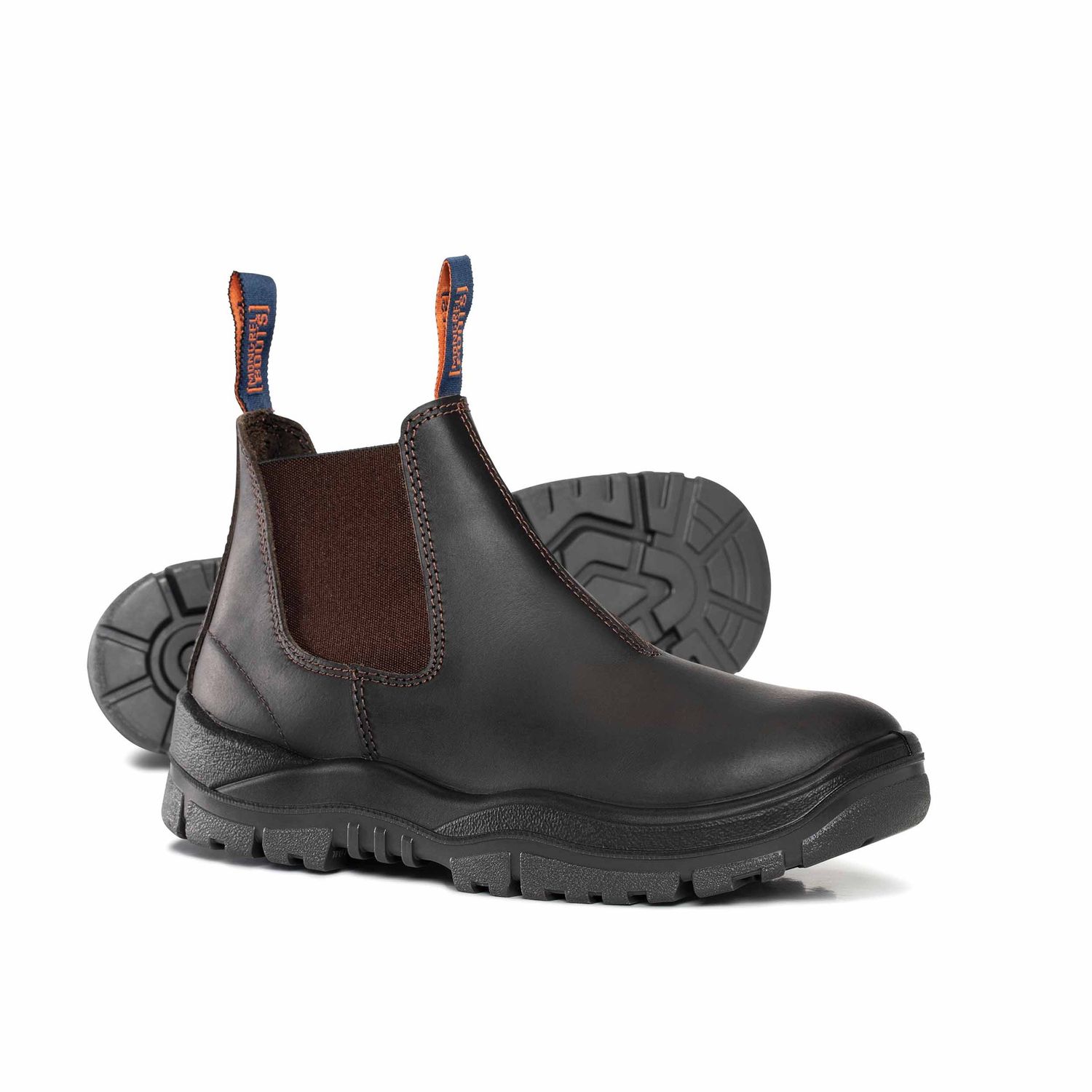 CLARET OIL KIP V-CUT ELASTIC SIDED SAFETY  BOOT ., Size: 3