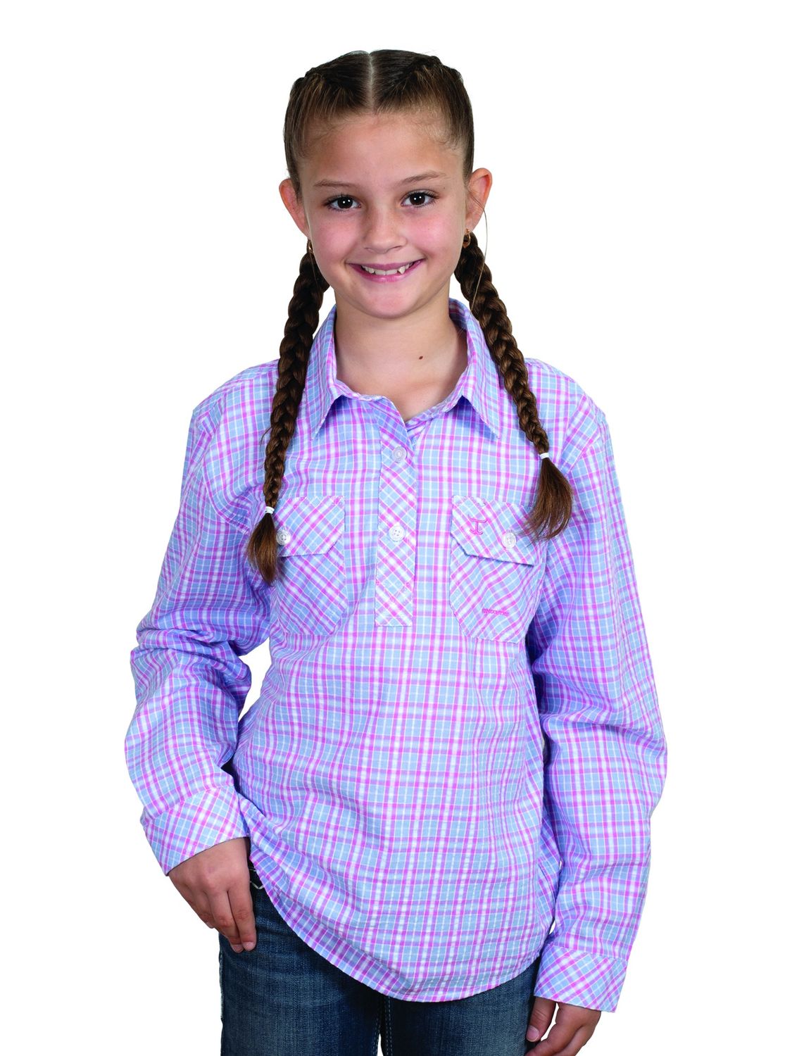 JUST COUNTRY GIRLS ROSE CORNFLOWER PRINT WORKSHIRT