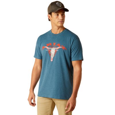 ARIAT MENS ABILENE SKULL T-SHIRT
