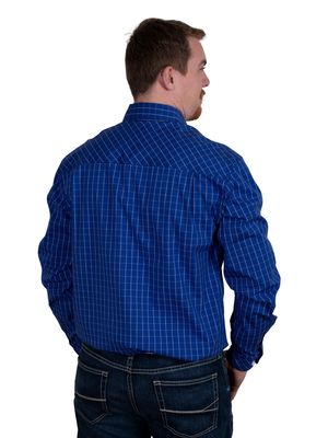 JUST COUNTRY MENS COBALT WORKSHIRT